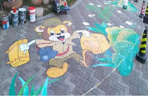 沅江市夏季画地面彩绘会遇到的问题