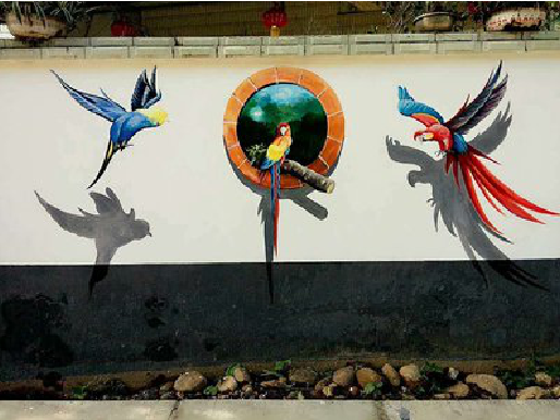 沅江市视觉错位-3D墙绘设计